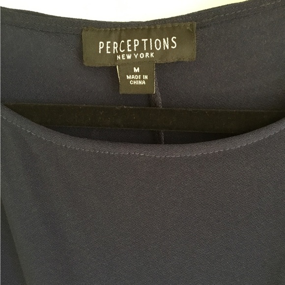 Perceptions Navy Blue Midi Dress Size Medium - Picture 3 of 5